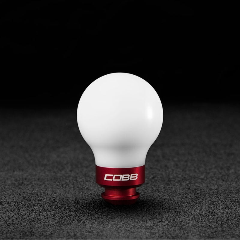 Cobb Subaru 5-Speed COBB Knob - White w/ Race Red-thumbmail-1
