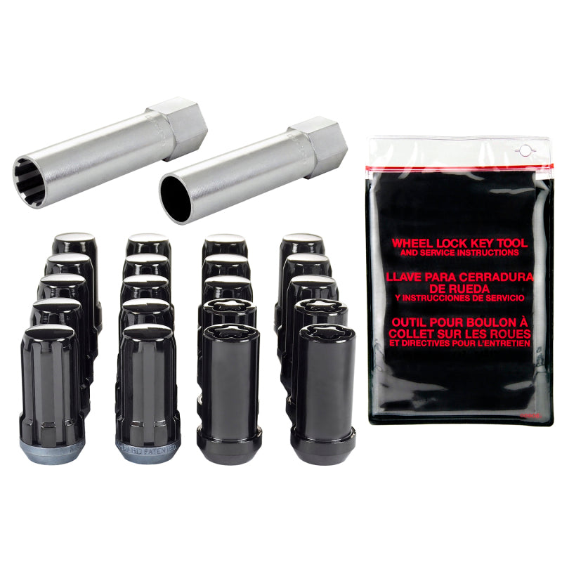 McGard SplineDrive Tuner 5 Lug Install Kit w/Locks & Tool (Cone) 1/2-20 / 13/16 Hex / 1.6in. L - Blk-thumbmail-4