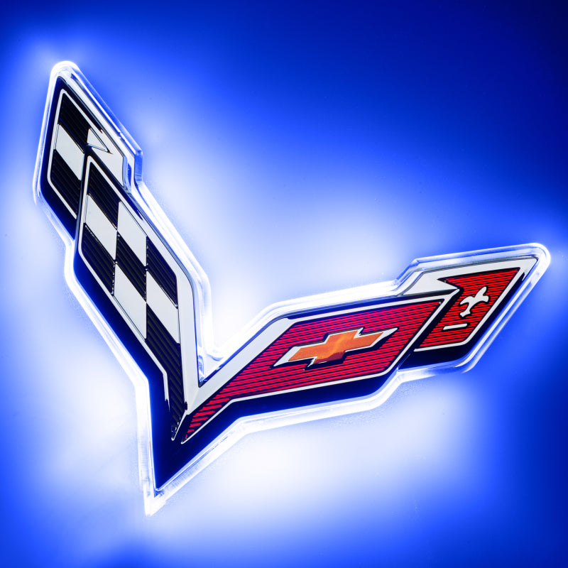 Oracle Corvette C7 Rear Illuminated Emblem - Blue-thumbmail-7