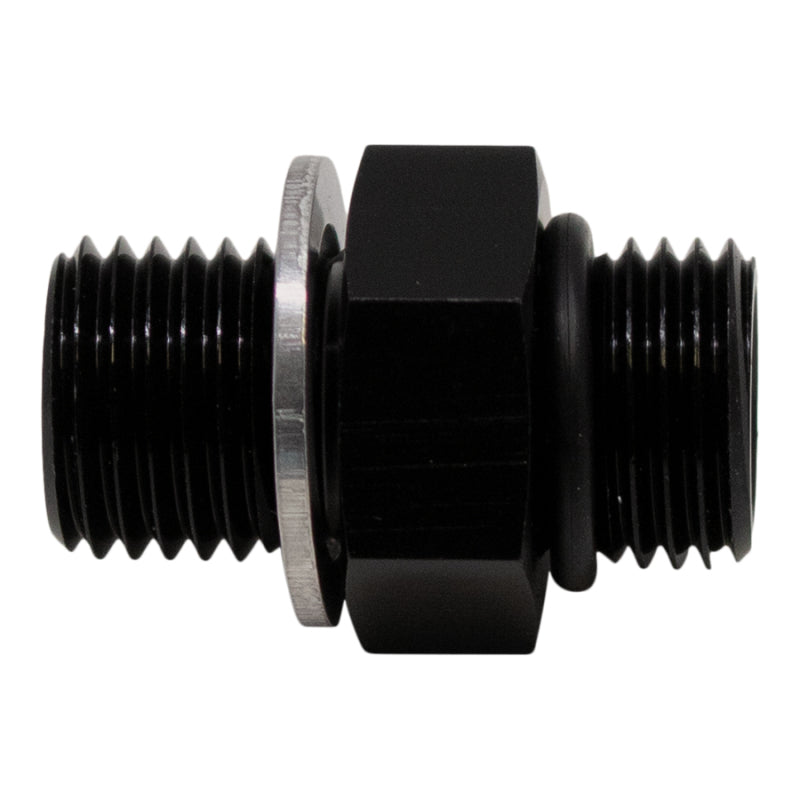 DeatschWerks 8AN ORB Male to M18 X 1.5 Metric Male (Incl O-Ring and Washer) - Anodized Matte Black-thumbmail-2
