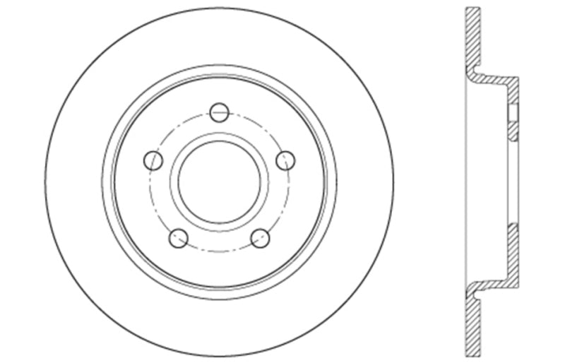 StopTech 12-15 Ford Focus w/ Rear Disc Brakes Rear Left Slotted & Drilled Rotor-thumbmail-5