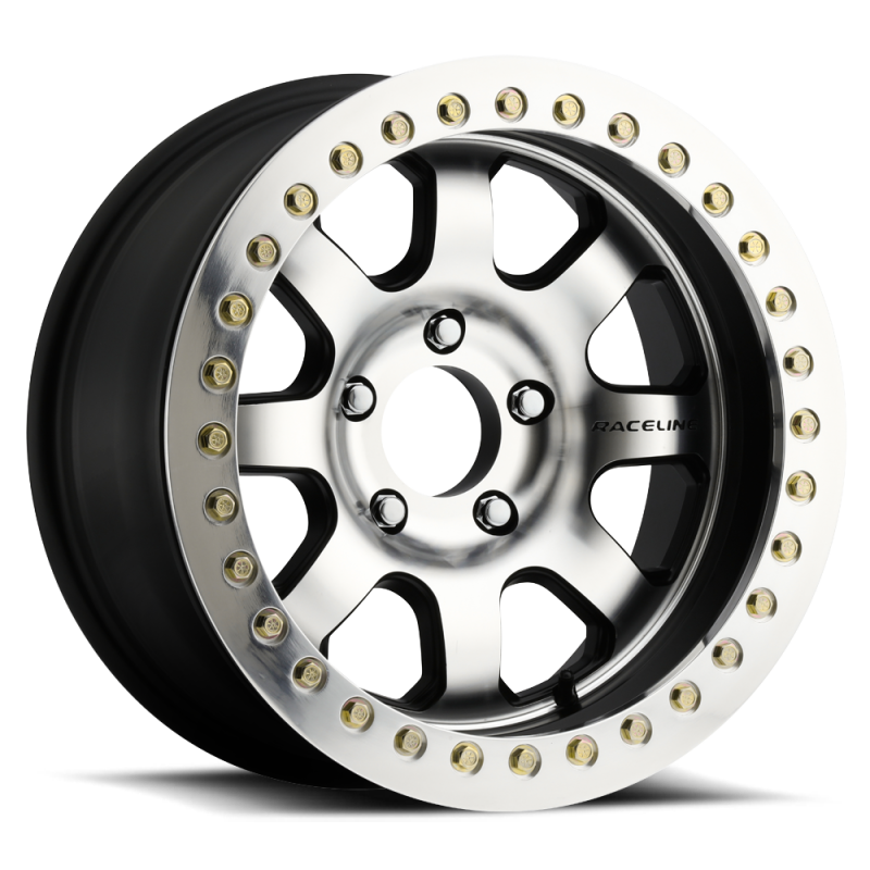 Raceline RT260 Avenger 17x8.5in/6x139.7 BP/-32mm Offset/107.95mm Bore - Black & MACH. Beadlock Wheel-thumbmail-1