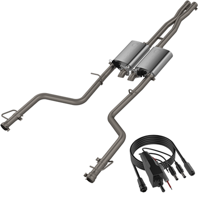 QTP 15-18 Dodge Challenger 5.7L 304SS Screamer Cat-Back Exhaust w/3in Tips-thumbmail-3