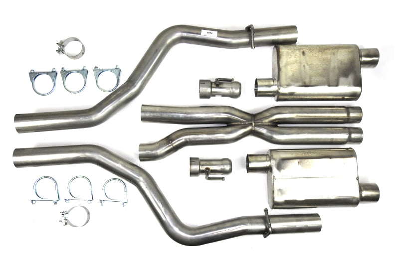 JBA 15-20 Dodge Challenger SRT8/Hellcat 6.1L/6.2L/6.4L 3in SS Dual Exit Cat-Back Exhaust-thumbmail-2