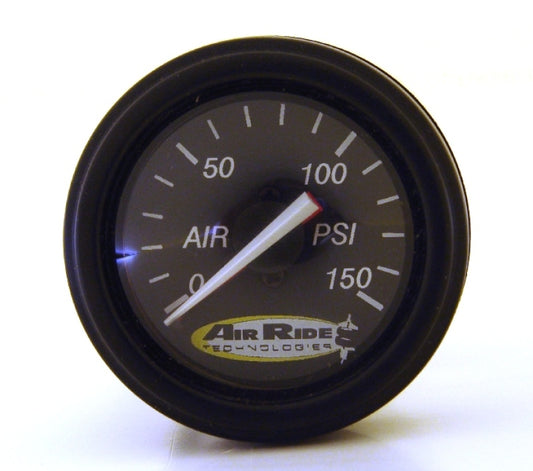 Ridetech Air Pressure Gauge Dual Needle Black Face 150psi w/ Fittings