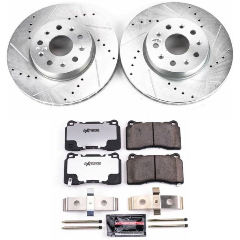 Power Stop 14-18 Cadillac CTS Front Z26 Street Warrior Brake Kit-thumbmail-1