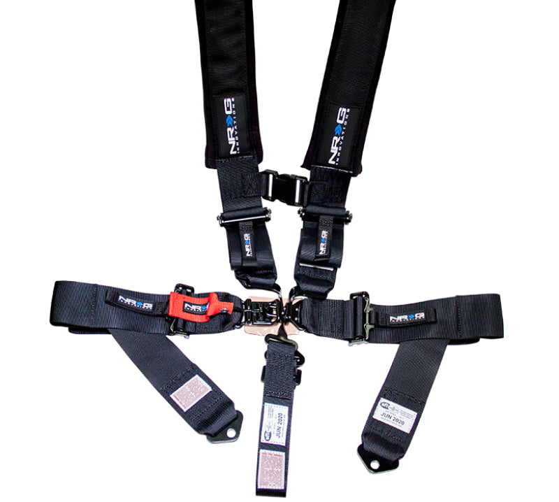 NRG SFI 16.1 5PT 3in Seat Belt Harness / Latch Link - Black-thumbmail-2