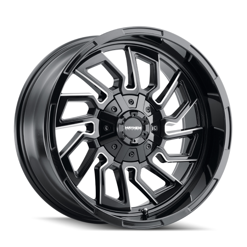 Mayhem 8111 Flywheel 20x9 / 5x127 BP / 0mm Offset / 87.1mm Hub Black w/ Milled Spokes Wheel-thumbmail-2