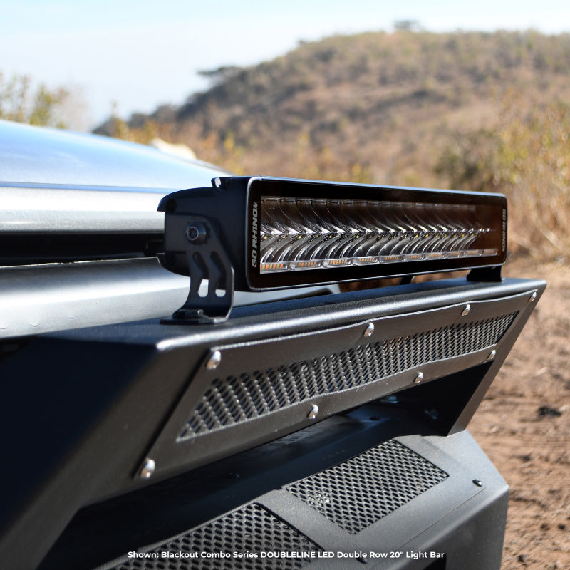 Go Rhino Xplor Blackout Combo Series Dbl Row LED Light Bar w/Amber (Side/Track Mount) 21.5in. - Blk-thumbmail-4