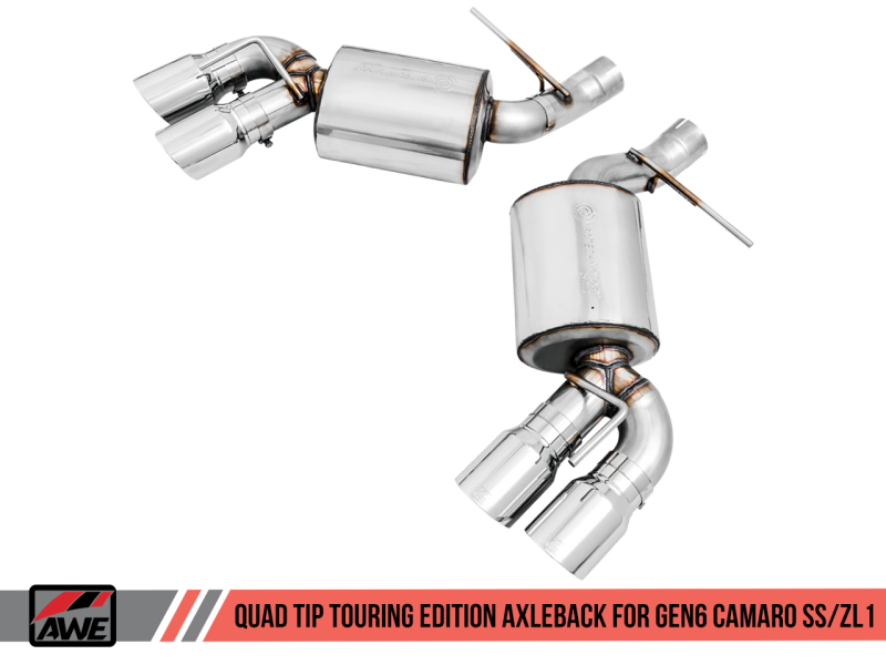 AWE Tuning 16-19 Chevrolet Camaro SS Axle-back Exhaust - Touring Edition (Quad Chrome Silver Tips)-thumbmail-4