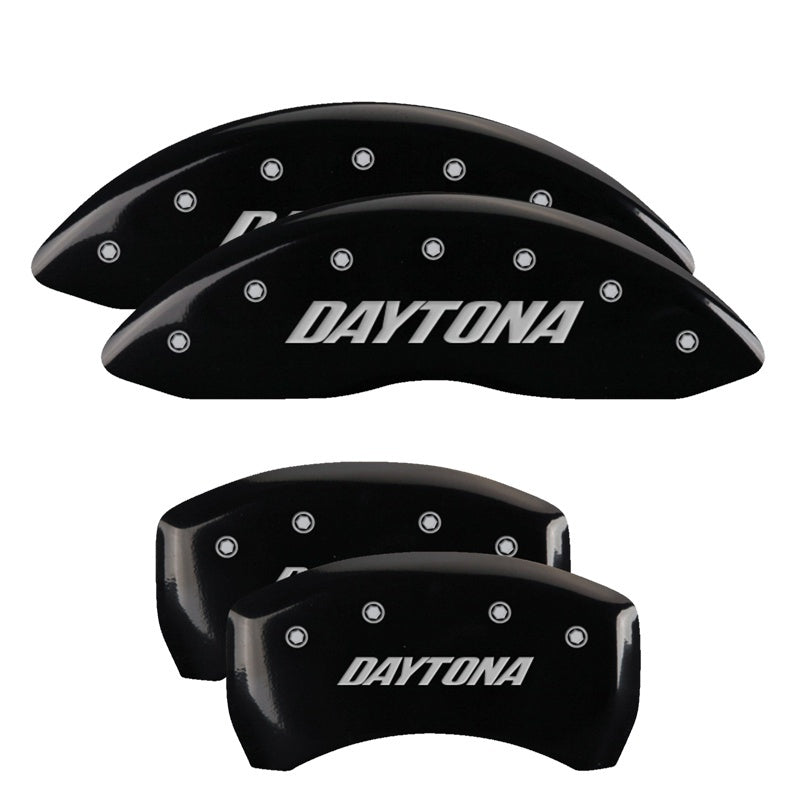 MGP 4 Caliper Covers Engraved Front & Rear Daytona Black finish silver ch-thumbmail-2