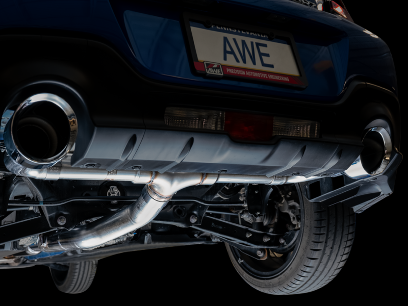 AWE Subaru BRZ/ Toyota GR86/ Toyota 86 Track Edition Cat-Back Exhaust- Chrome Silver Tips-thumbmail-12