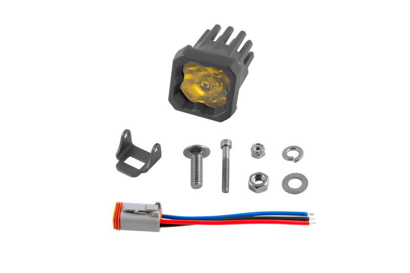 Diode Dynamics Stage Series C1 LED Pod Sport - Yellow Wide Standard ABL Each-thumbmail-7