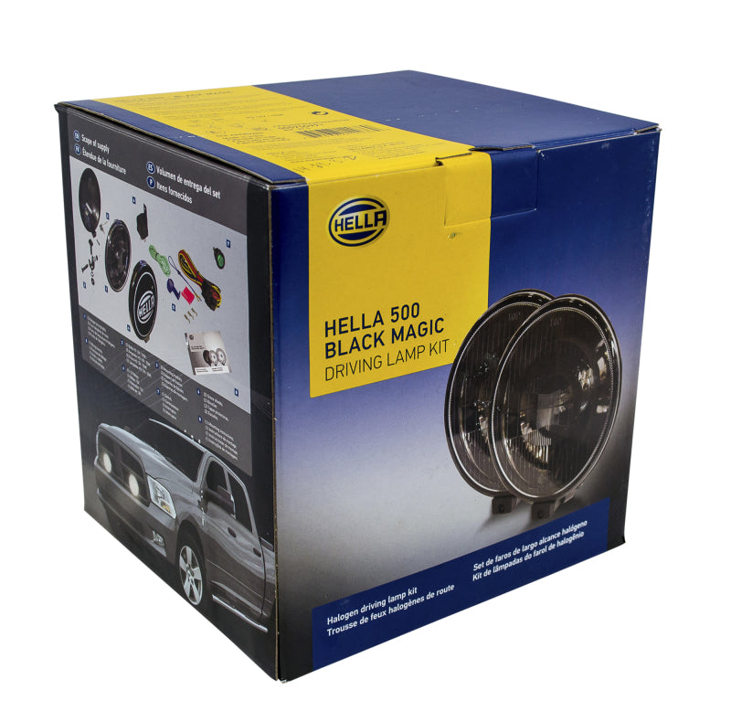 Hella 500 Series 12V Black Magic Halogen Driving Lamp Kit-thumbmail-36