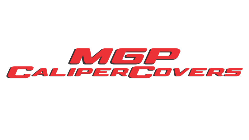MGP 4 Caliper Covers Engraved Front & Rear Cursive/Challenger Black finish silver ch