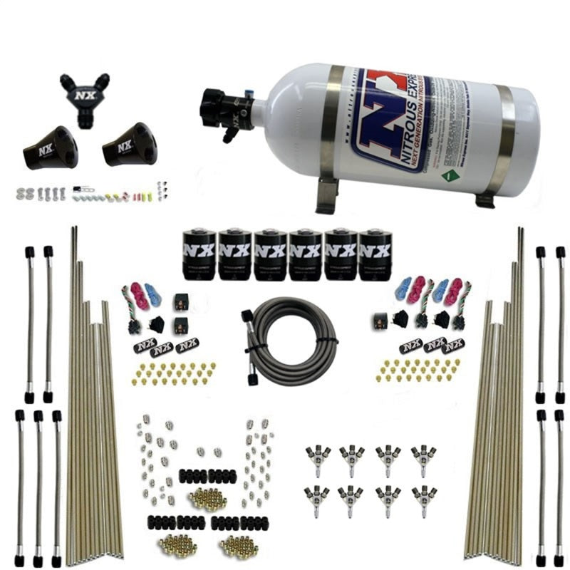 Nitrous Express 8 Cyl Triple-D Dry Direct Port 3 Stage Dry 6 Solenoids Nitrous Kit w/10lb Bottle-thumbmail-2