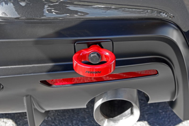 Perrin 2020 Toyota Supra Tow Hook Kit (Rear) - Red-thumbmail-8