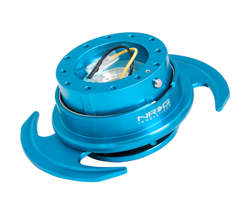 NRG Quick Release Kit Gen 3.0 - New Blue Body / New Blue Ring w/Handles-thumbmail-2