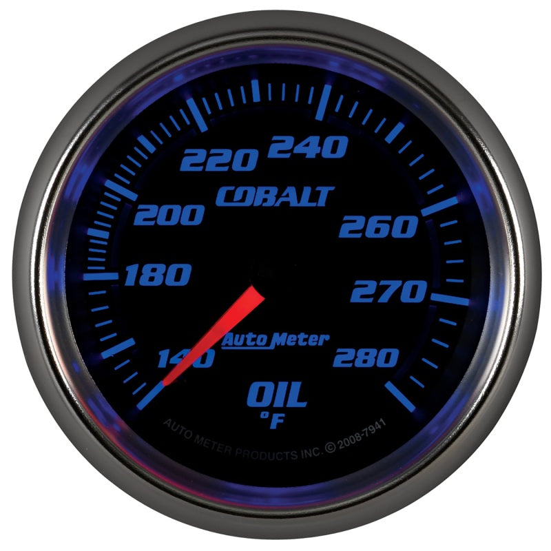 Autometer Cobalt 66.7mm 140-280 Degree F Mechanical Oil Temperature Gauge-thumbmail-3