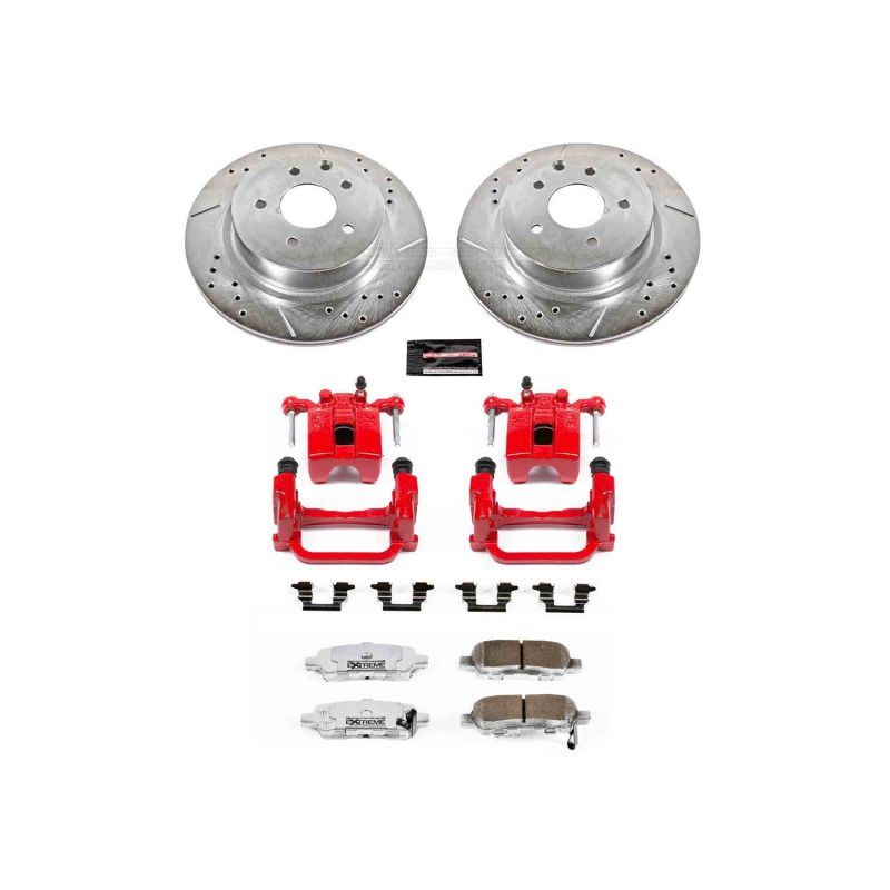 Power Stop 05-08 Infiniti G35 Rear Z26 Street Warrior Brake Kit w/Calipers-thumbmail-1