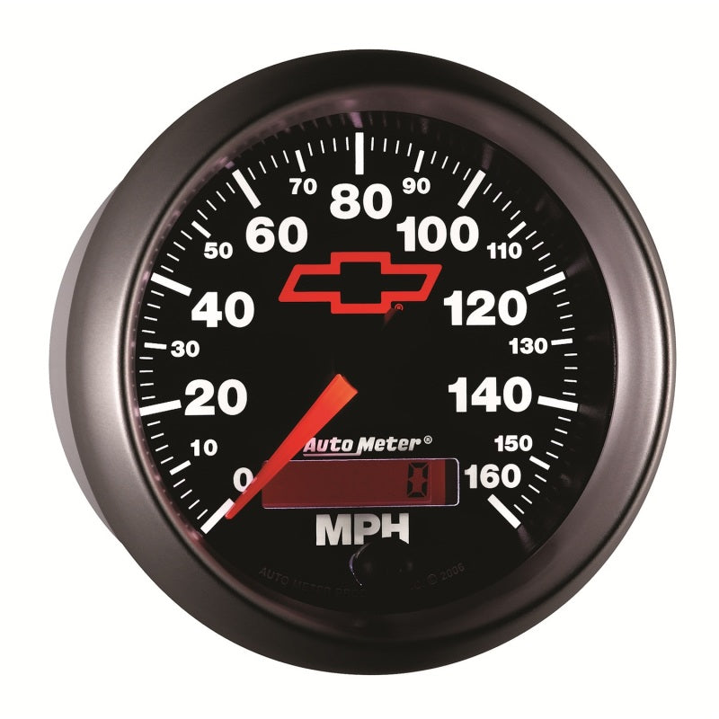 Autometer Speedometer 3-3/8in, 0-160 MPH, Elec. Programmable - Bowtie Black-thumbmail-6