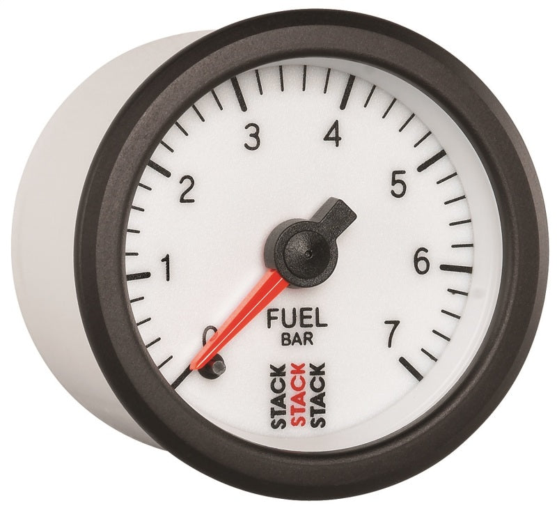 Autometer Stack 52mm 0-7 Bar M10 Male Pro Stepper Motor Fuel Pressure Gauge - White-thumbmail-4