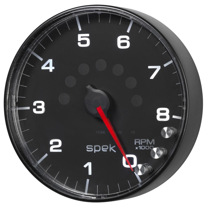 Autometer Spek-Pro Gauge Tachometer 5in 8K Rpm W/Shift Light & Peak Mem Black/Black-thumbmail-7