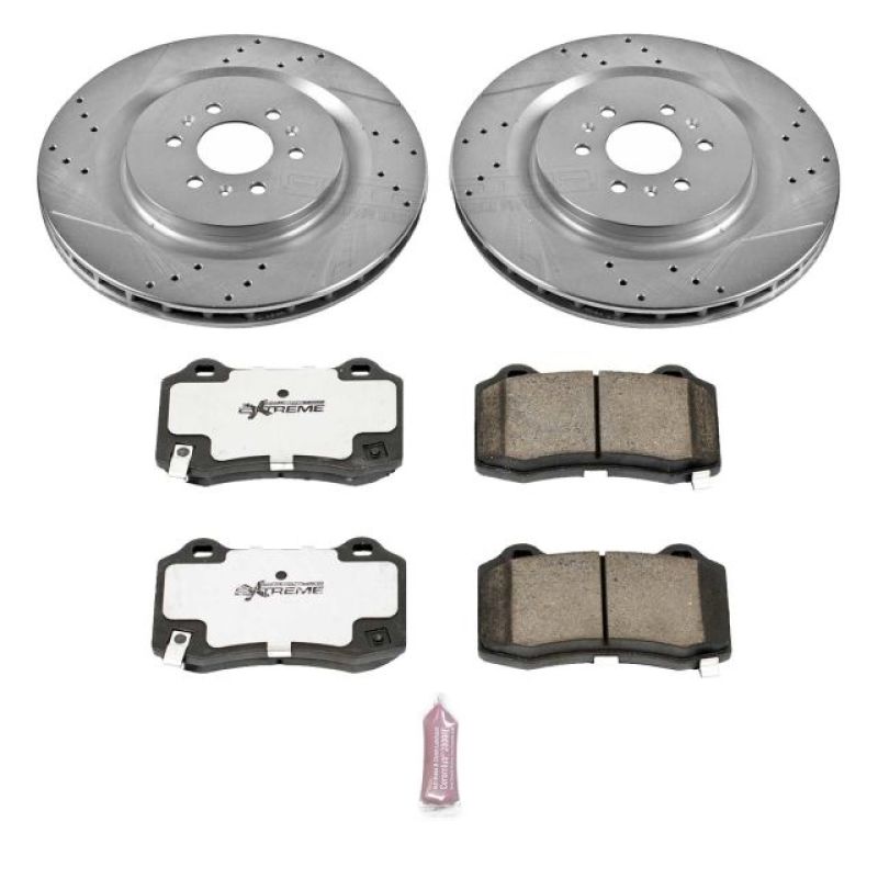 Power Stop 04-07 Cadillac CTS Rear Z26 Street Warrior Brake Kit-thumbmail-1