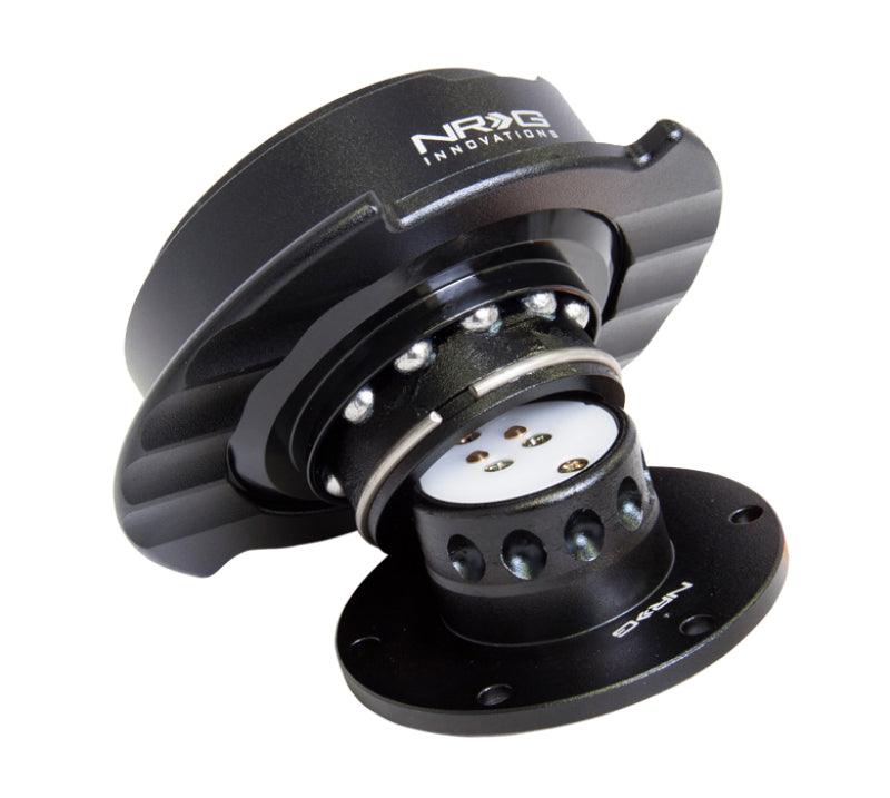 NRG Quick Release Kit Gen 2.5 - Black / Black Ring w/Finger Grooves-thumbmail-10