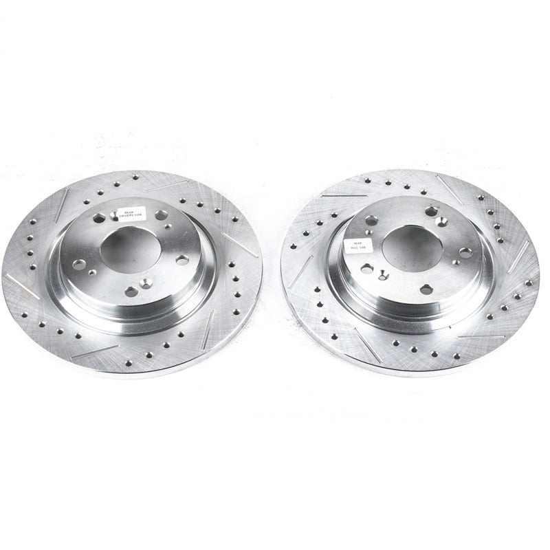 Power Stop 00-09 Honda S2000 Rear Evolution Drilled & Slotted Rotors - Pair-thumbmail-2