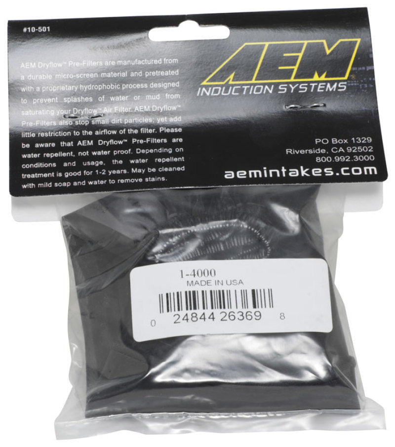 AEM Air Filter Wrap 6 inch Base 5 1/4 inch Top 5 inch Tall-thumbmail-4