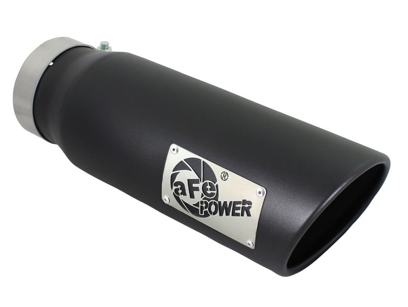 aFe Diesel Exhaust Tip Bolt On Black 4in Inlex x 5in Outlet x 15in-thumbmail-1