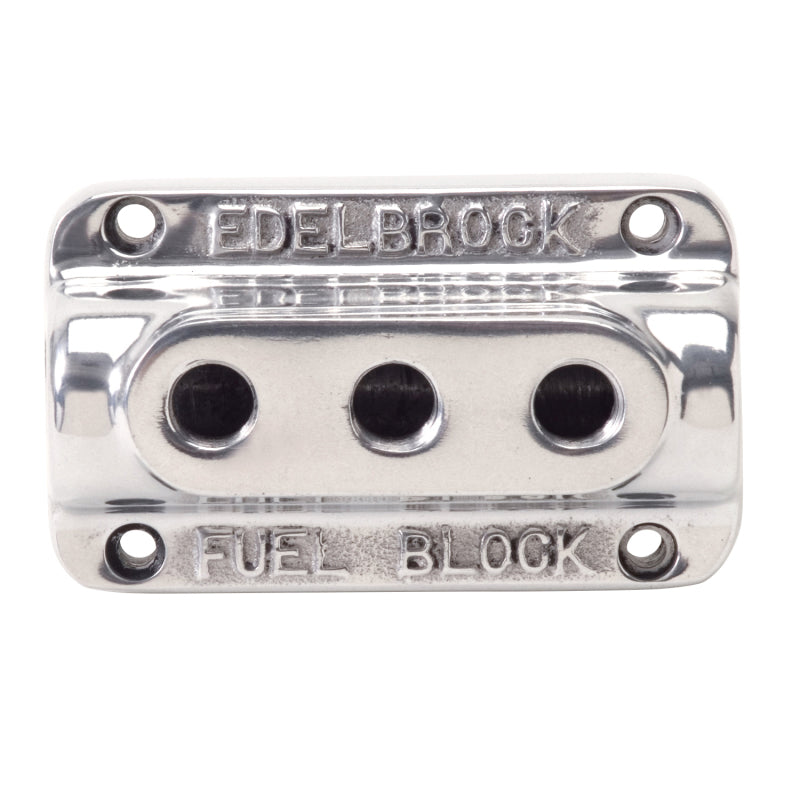 Edelbrock Fuel Block Triple Polished-thumbmail-3