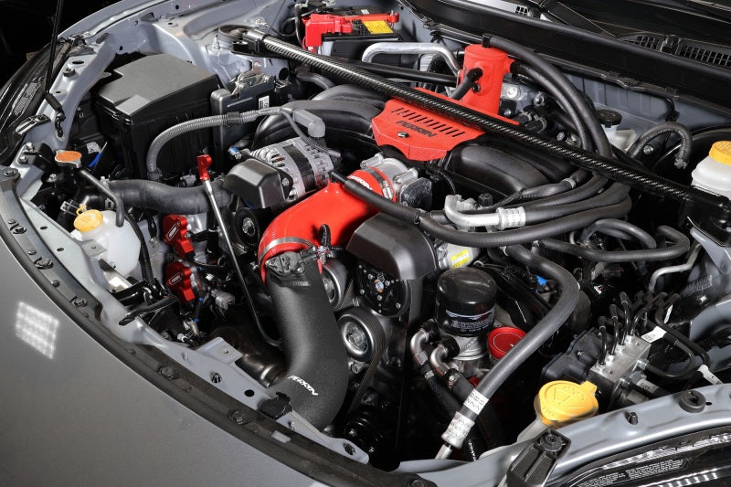 Perrin 22-23 Subaru BRZ/Toyota GR86 Silicone Inlet Hose (3in. ID / SS Wire) - Red-thumbmail-11