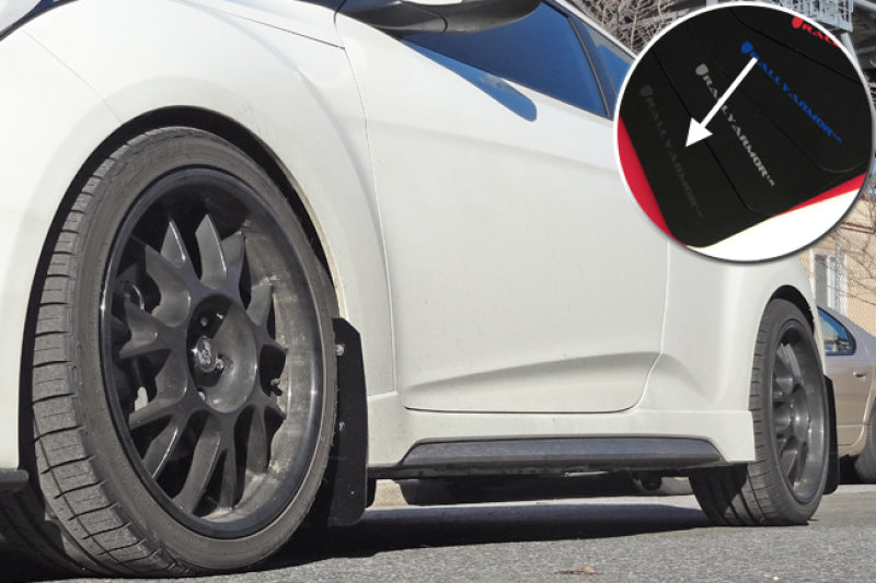 Rally Armor 12-18 Hyundai Veloster Black UR Mud Flap w/ Grey Logo-thumbmail-2