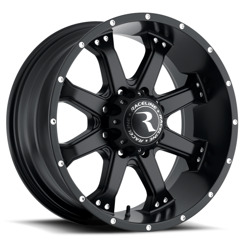 Raceline 991B Assault 18x9in / 6x139.7 BP / 12mm Offset / 106.1mm Bore - Satin Black Wheel-thumbmail-1