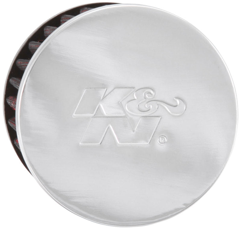 K&N 1.75in Flange ID x 3in OD x 2.5in H Chrome Finish Rubber Base Crankcase Vent Filter-thumbmail-3