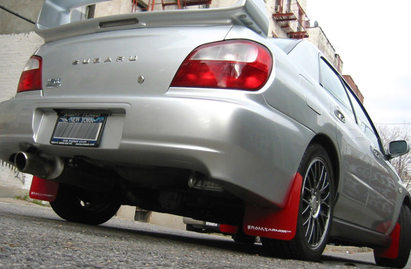 Rally Armor 02-07 Subaru WRX/STI/RS/2.5i (Wagons Req. Mod.) Red UR Mud Flap w/ White Logo-thumbmail-2