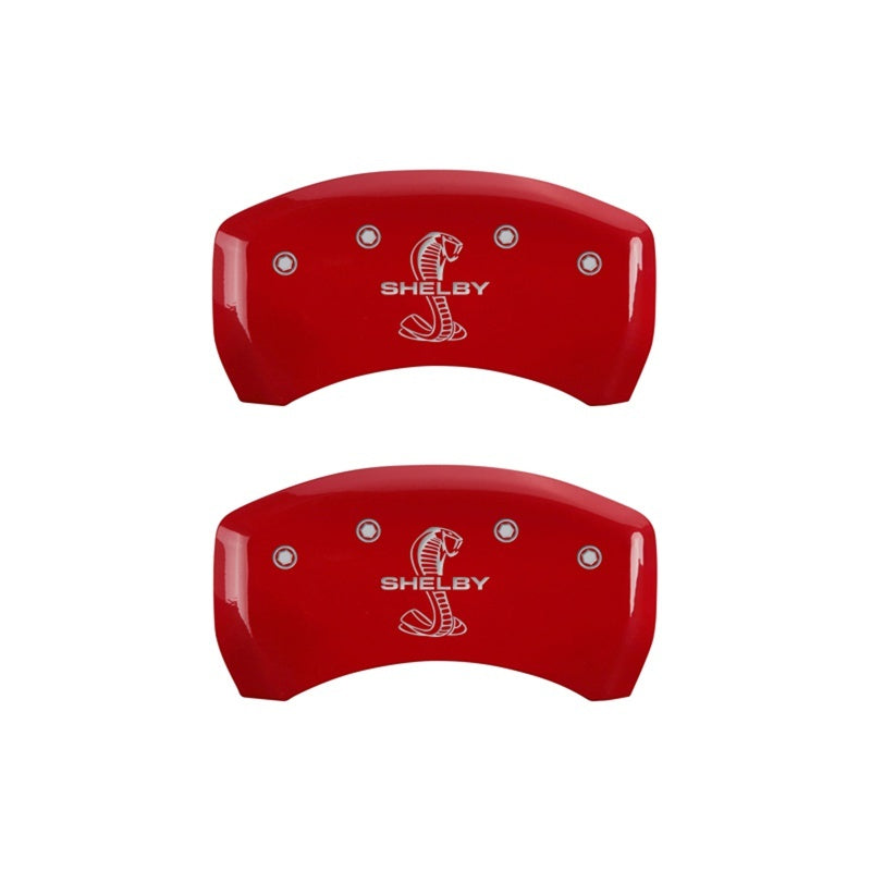 MGP Rear set 2 Caliper Covers Engraved Rear Tiffany Snake Red finish silver ch-thumbmail-2