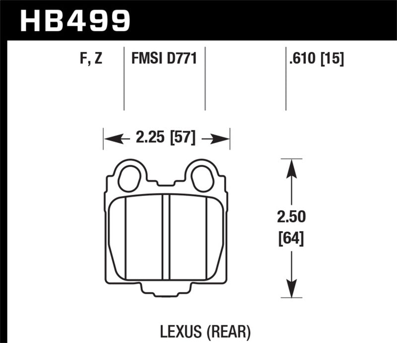 Hawk 00-05 Lexus IS300 HPS Street Rear Brake Pads-thumbmail-3