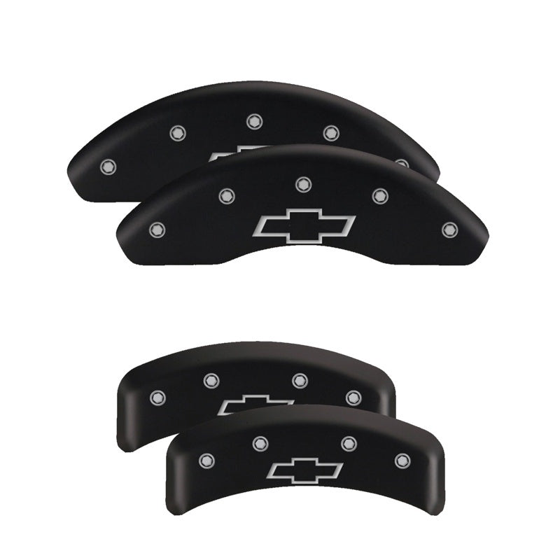 MGP 4 Caliper Covers Engraved Front & Rear Cursive/Charger Black finish silver ch-thumbmail-2