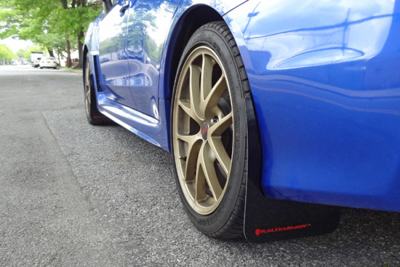 Rally Armor 15-21 Subaru WRX/STI (Sedan ONLY) White UR Mud Flap w/ Red Logo-thumbmail-14