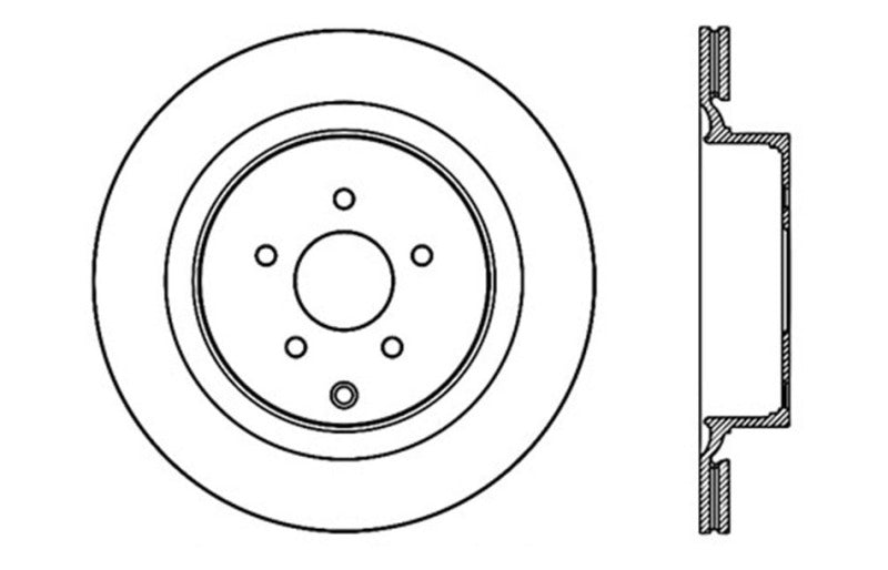 StopTech 09 Infiniti FX50 SportStop Slotted & Drilled Rear Left Rotor-thumbmail-9