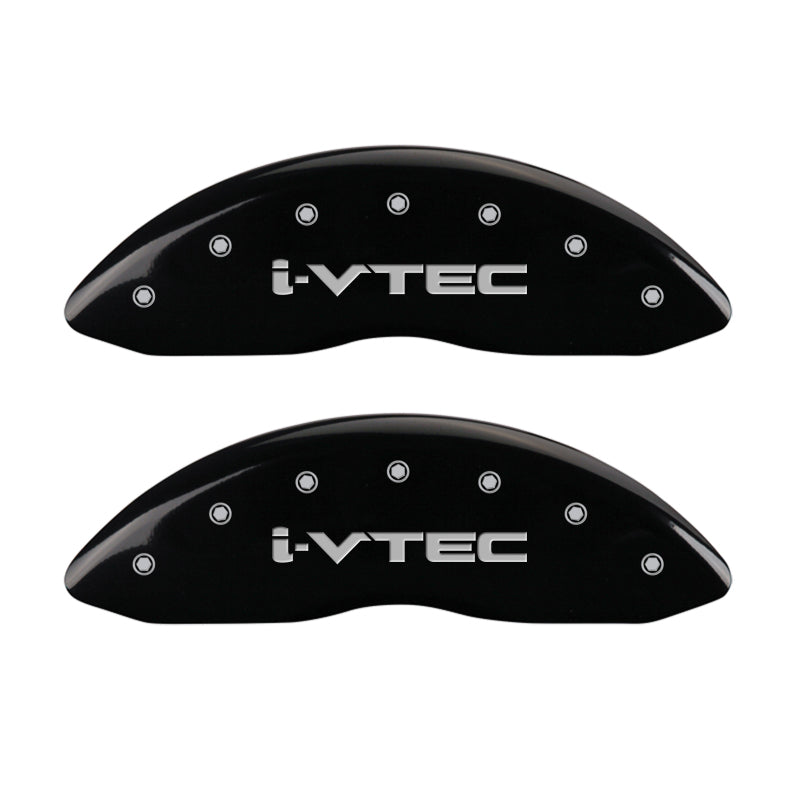 MGP 4 Caliper Covers Engraved Front & Rear i-Vtec Black finish silver ch-thumbmail-2