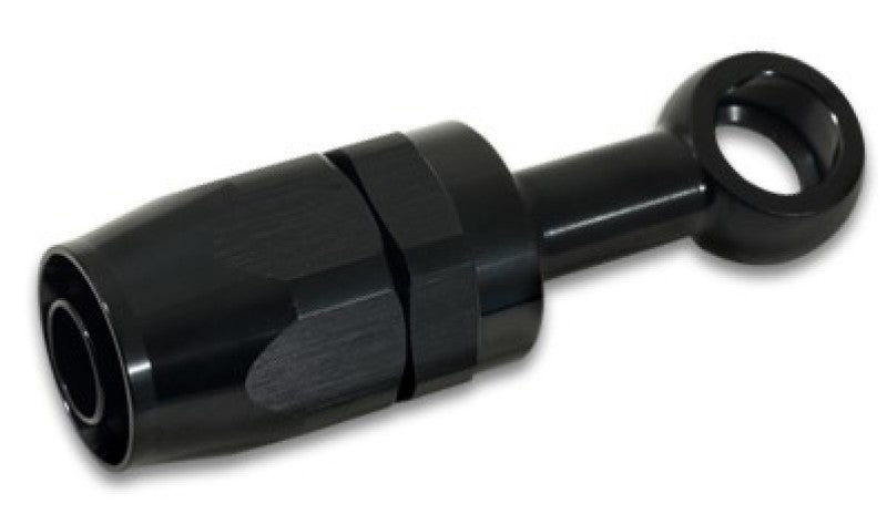 Vibrant -8AN Banjo Hose End Fitting for use with M10 or 3/8in Banjo Bolt - Aluminum Black-thumbmail-2