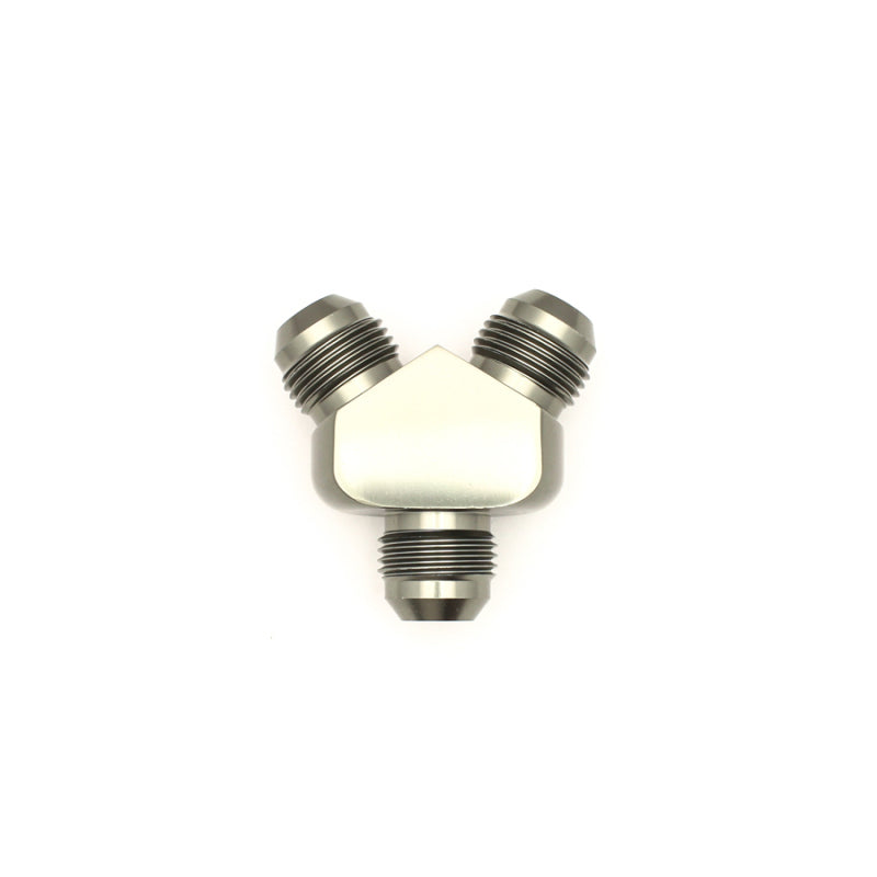 DeatschWerks 8AN Male Flare to 8AN Male Flare to 8AN Male Flare Y Fitting - Anodized Matte Black-thumbmail-2