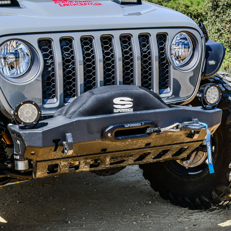 Superwinch Winch Cover for Sx 10000/12000/Talon 9.5 Integrated Winches - Blk Neoprene-thumbmail-4