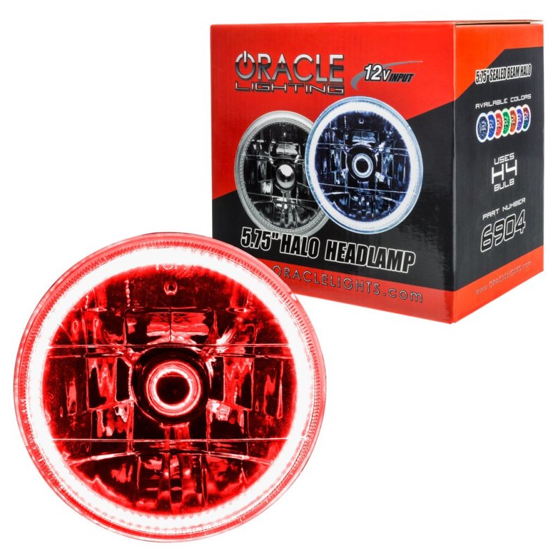 Oracle Pre-Installed Lights 5.75 IN. Sealed Beam - Red Halo-thumbmail-2