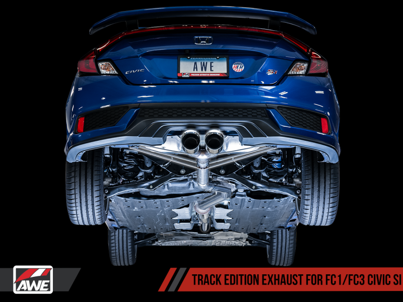 AWE Tuning 2016+ Honda Civic Si Track Edition Exhaust w/Front Pipe & Dual Diamond Black Tips-thumbmail-4