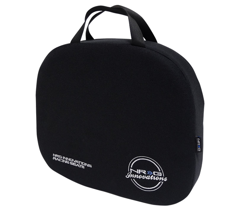 NRG Racing Seat Cushion - One Piece Memory Foam Nylon Black w/ White Stitching-thumbmail-4
